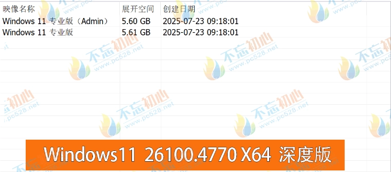 图片[1]-【不忘初心】Windows11 24H2（26100.4770）X64 纯净[深度精简版][1.53G](2025.7.24)-梦楠分享
